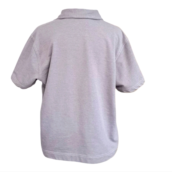 [Kenneth Too] Gray Embroidered Collard Button Front Women's Top Size XL Petite - Picture 2 of 4